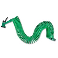 Λάστιχο ποτίσματος σπιράλ πράσινο μήκους 15 μέτρων