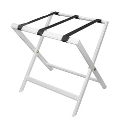 Αναδιπλούμενη ξύλινη μπαγκαζιέρα αποσκευών διαστάσεων 60x40x60cm χρώμα λευκό