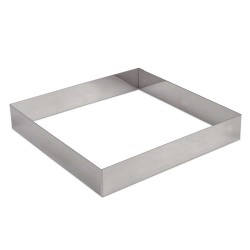 Τσέρκι - φόρμα τετράγωνη 20x20cm από υψηλής ποιότητας ανοξείδωτο ατσάλι INOX 18/c(0.5mm)