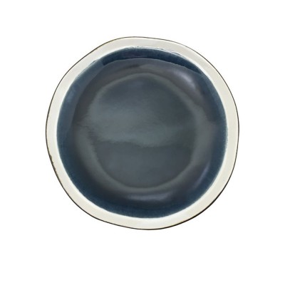 Πιάτο ρηχό με ακανόνιστό σχήμα σε μπλε χρώμα Φ21.5cm Stoneware σειρά SUND της TABLE TALES