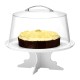 Cake Stand Plexiglass σε λευκή high gloss απόχρωση Φ25εκ. διάμετρο 10 εκατ.ύψος GARIBALDI