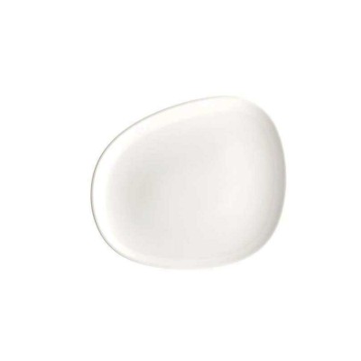 Πιάτο ρηχό από πορσελάνης σε ακανόνιστο σχήμα 19cm σειρά Vago White BONNA