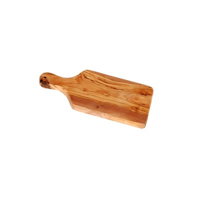 Πιατέλα ξύλου ελιάς διαστάσεων 10x23cm διαθέτει χερούλι Ελληνικής κατασκευής
