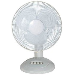 Ανεμιστήρας επιτραπέζιος λευκός Φ40 40W 230V με 3 ταχύτητες και προσαρμοσμένη γωνία