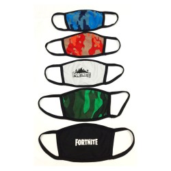 Μάσκα προστασίας προσώπου υφασμάτινη 100% βαμβακερή για παιδιά ηλικίας 14-16 ετών σειρά Battle σε συσκευασία 5 τεμαχίων Μάσκα προστασίας προσώπου υφασμάτινη 100% βαμβακερή για παιδιά ηλικίας 14-16 ετών σειρά Battle σε συσκευασία 5 τεμαχίων