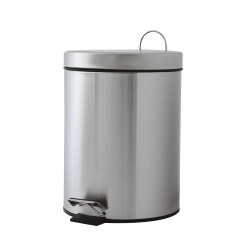 Kάδος ΙΝΟΧ mat με πεντάλ και σύστημα soft close  12lit Ø25x40hcm Kάδος ΙΝΟΧ mat με πεντάλ και σύστημα soft close  12lit Ø25x40hcm
