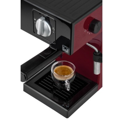 Μηχανή espresso BRIEL BRL-A1-BRD 1000W 20 bar με προστασία υπερθέρμανσης σε μπορντώ χρώμα