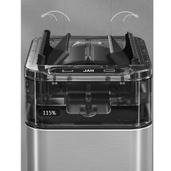 Kαδος inox slim line 9lt με πεντάλ & καπάκι πεταλούδα διαστάσεων 32.9x21.3x45.1 cm