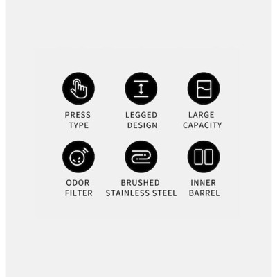 Kαδος inox slim line 9lt με πεντάλ & καπάκι πεταλούδα διαστάσεων 32.9x21.3x45.1 cm