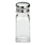 Αλατιέρα-πιπεριέρα γυάλινη με ατσάλινη κεφαλή DINOX