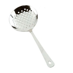 Κουτάλα στρόγγυλη με τρύπες σε ασημί χρώμα από ανοξείδωτο ατσάλι