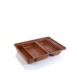 Πιατοθήκη πολυστηρένια διαστάσεων 46x35.5x7,5cm σε καφέ χρώμα Πιατοθήκη πολυστηρένια διαστάσεων 46x35.5x7,5cm σε καφέ χρώμα