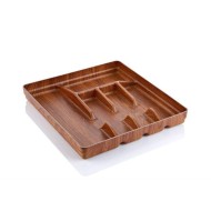 Κουταλοθήκη πολυστηρένια σε καφέ χρώμα 5 θέσεων διαστάσεων 34,5x32x4,5cm