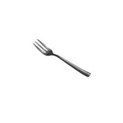 Πιρούνι γλυκού πάχους 2mm και μήκους 145mm σε συσκευασία 12 τεμαχίων σειρά PORTO BLACK SHINY DINOX