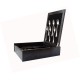 Βαλίτσα ξύλινη με μαχαιροπίρουνα σε μαύρο χρώμα 24 τεμάχια Neon 18/0 