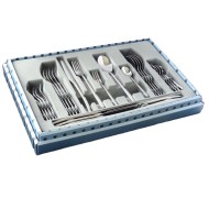 Dinox Faro σετ μαχαιροπίρουνα σε χρώμα ασημί ανοξείδωτα 30τμχ με βαλίτσα