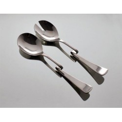 Σετ σαλάτας COCTAIL CARMIL DINOX σε ασημί χρώμα