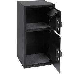 Διπλό χρηματοκιβώτιο ασφαλείας με μια θυρίδα με άνοιγμα  για μετρητά ή έγγραφα και ψηφιακό πληκτρολόγιο StarPro