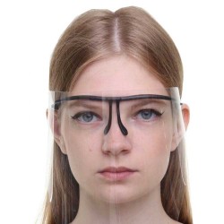 Προσωπίδα προστασίας με σκελετό γυαλιών σε μαύρο χρώμα Προσωπίδα προστασίας με σκελετό γυαλιών σε μαύρο χρώμα