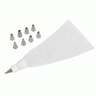 Κορνέ ζαχαροπλαστικής υφασμάτινο διαστάσεων 47x26cm με 9 εξαρτήματα