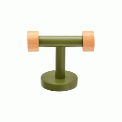 Κρεμάστρα επιτοίχια μεταλλική διπλή BAMBOO ESSENTIALS διαστάσεων 9x5.3x8hcm σε λαδί χρώμα