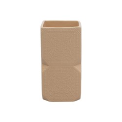 Ποτηράκι μπάνιου FENG SHUI πήλινο σε χρώμα μπεζ