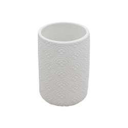 Ποτηράκι μπάνιου CLAY πήλινο σε χρώμα λευκό