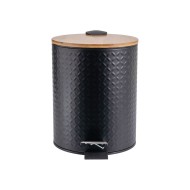 Χαρτοδοχείο μπάνιου με κλείσιμο Soft close χωρητικότητας 5lt σε μαύρο χρώμα της σειράς BAMBOO ESSENTIALS Estia Χαρτοδοχείο μπάνιου με κλείσιμο Soft close χωρητικότητας 5lt σε μαύρο χρώμα της σειράς BAMBOO ESSENTIALS Estia