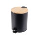 Χαρτοδοχείο μπάνιου με κλείσιμο Soft close χωρητικότητας 5lt σε μαύρο χρώμα της σειράς BAMBOO ESSENTIALS Estia