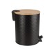 Χαρτοδοχείο μπάνιου με κλείσιμο Soft close χωρητικότητας 5lt σε μαύρο χρώμα της σειράς BAMBOO ESSENTIALS Estia