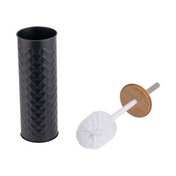 Πιγκάλ μεταλλικό μαύρο της σειράς BAMBOO ESSENTIALS διαστάσεων Φ9,5x38cm Estia