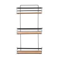 Εταζέρα BAMBOO ESSENTIALS μεταλλική ίσια 3 θέσεων διαστάσεων 25.5x10.5x49cm σε μαύρο χρώμα Εταζέρα BAMBOO ESSENTIALS μεταλλική ίσια 3 θέσεων διαστάσεων 25.5x10.5x49cm σε μαύρο χρώμα