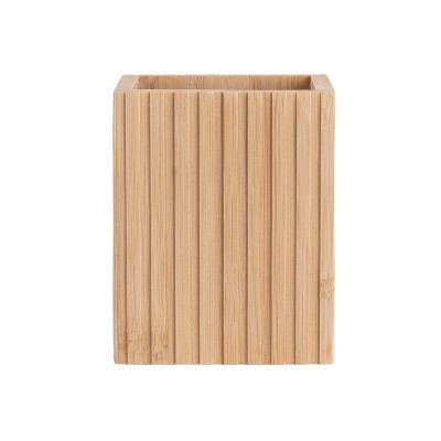 Ποτηράκι οδοντόβουρτσας Bamboo Essentials τετράγωνη διαστάσεων 8.3x6.5x10.3cm