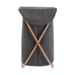 Καλάθι απλύτων πτυσσόμενο Bamboo Essentials με θήκη πολυεστέρα διαστάσεων 40x40x70cm