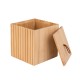 Κουτί αποθήκευσης και οργάνωσης μπάνιου Bamboo Essentials διαστάσεων 9x9x8cm