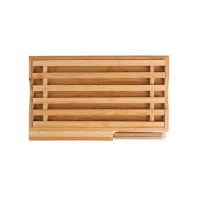 Επιφάνεια κοπής Bamboo Essentials με μαχαίρι ψωμιού διαστάσεων 35.5x22x3.5cm