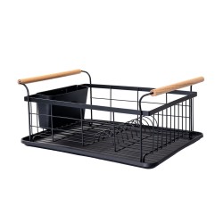 Πιατοθήκη Bamboo Essentials μεταλλική με λαβές διαστάσεων 44x32x20cm σε μαύρο χρώμα Πιατοθήκη Bamboo Essentials μεταλλική με λαβές διαστάσεων 44x32x20cm σε μαύρο χρώμα