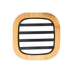 Βάση μαγειρικού σκεύους BAMBOO ESSENTIALS χρώματος μαύρο διαστάσεων 17x17x1cm Estia