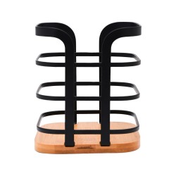 Θήκη για κουτάλες BAMBOO ESSENTIALS σε μαύρο χρώμα διαστάσεων 12x12x12.5cm Estia