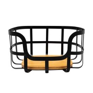 Φρουτιέρα Bamboo Essentials μεταλλική διαμέτρου 24x24x12.7cm σε χρώμα μαύρο Φρουτιέρα Bamboo Essentials μεταλλική διαμέτρου 24x24x12.7cm σε χρώμα μαύρο