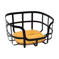 Φρουτιέρα Bamboo Essentials μεταλλική διαμέτρου 24x24x12.7cm σε χρώμα μαύρο Φρουτιέρα Bamboo Essentials μεταλλική διαμέτρου 24x24x12.7cm σε χρώμα μαύρο