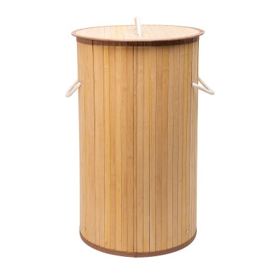 Καλάθι απλύτων πτυσσόμενο Bamboo Essentials στρογγυλό χωρητικότητας 57lt