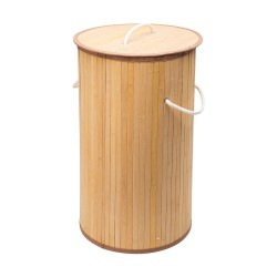 Καλάθι απλύτων πτυσσόμενο Bamboo Essentials στρογγυλό χωρητικότητας 57lt