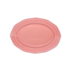 Πιατέλα οβάλ  ΟΒΑΛ Athénée πορσελάνινη ανάγλυφη 25cm Rose