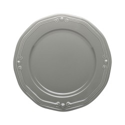 Πιάτο παρουσίασης Athénée πορσελάνινο ανάγλυφο 31cm σε χρώμα γκρι