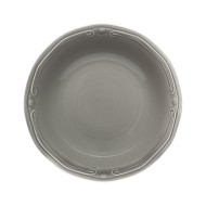 Σαλατιέρα Athénée πορσελάνινη ανάγλυφη διαμέτρου 23cm σε γκρι χρώμα