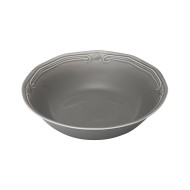 Σαλατιέρα Athénée πορσελάνινη ανάγλυφη διαμέτρου 23cm σε γκρι χρώμα