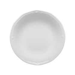 Σαλατιέρα Athénée πορσελάνινη ανάγλυφη διαμέτρου 23cm σε λευκό χρώμα