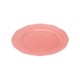 Πιάτο ρηχό Athénée πορσελάνινο ανάγλυφο σε διάμετρο 27cm χρώματος ροζ