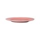 Πιάτο ρηχό Athénée πορσελάνινο ανάγλυφο σε διάμετρο 27cm χρώματος ροζ